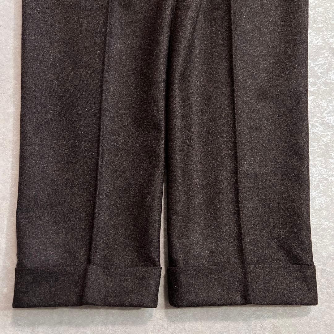 SPIRIT BERWICH カノニコウールフランネル スラックス ブラウン46