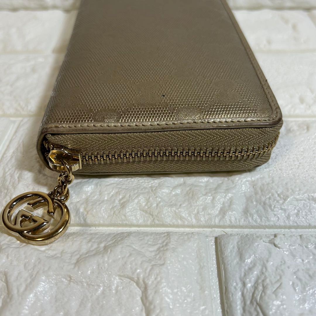 GUCCI インプリメ　ラウンドファスナー 長財布　GG柄