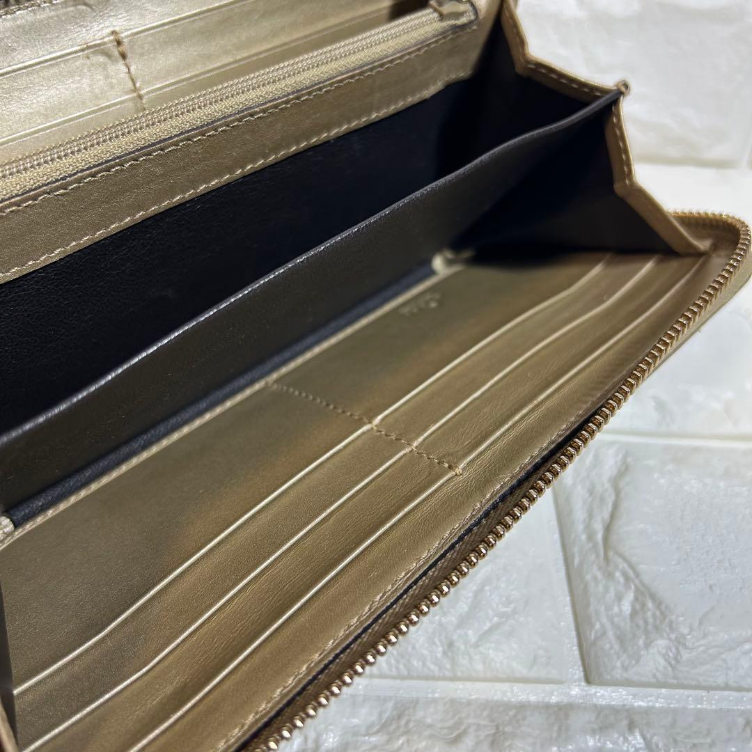 GUCCI インプリメ　ラウンドファスナー 長財布　GG柄