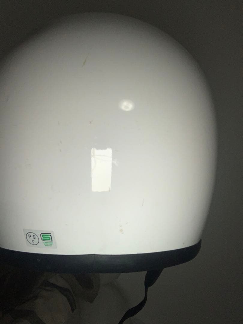 族ヘル　ホワイト　フルフェイス　バイク　ヘルメット　Mサイズ　インカム付き