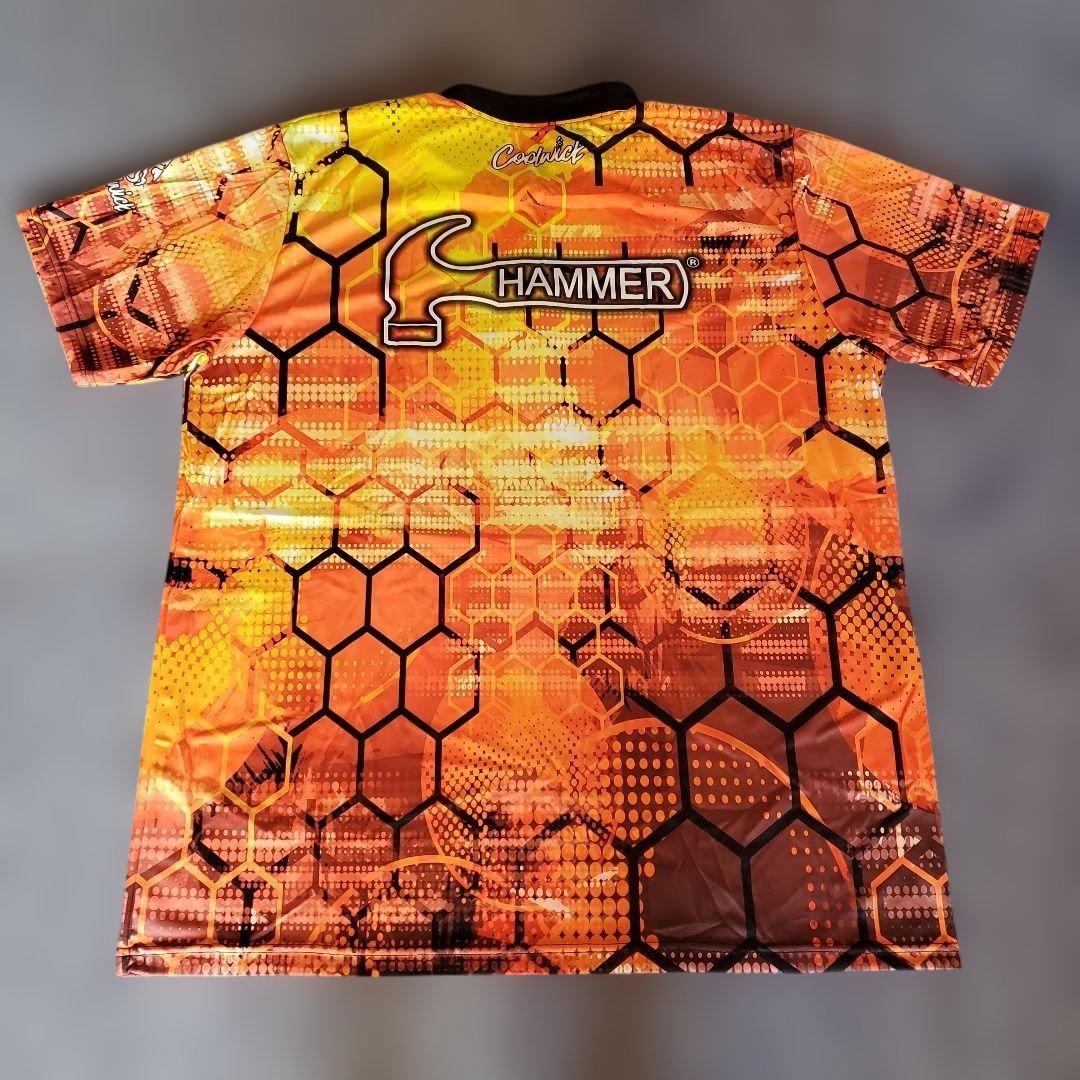 ボウリングウェア　ブラックウィドー　サイズ4XL　オレンジ　大きめ　USA製