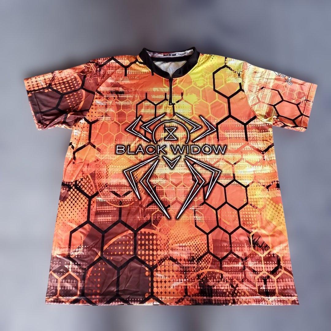 ボウリングウェア　ブラックウィドー　サイズ4XL　オレンジ　大きめ　USA製