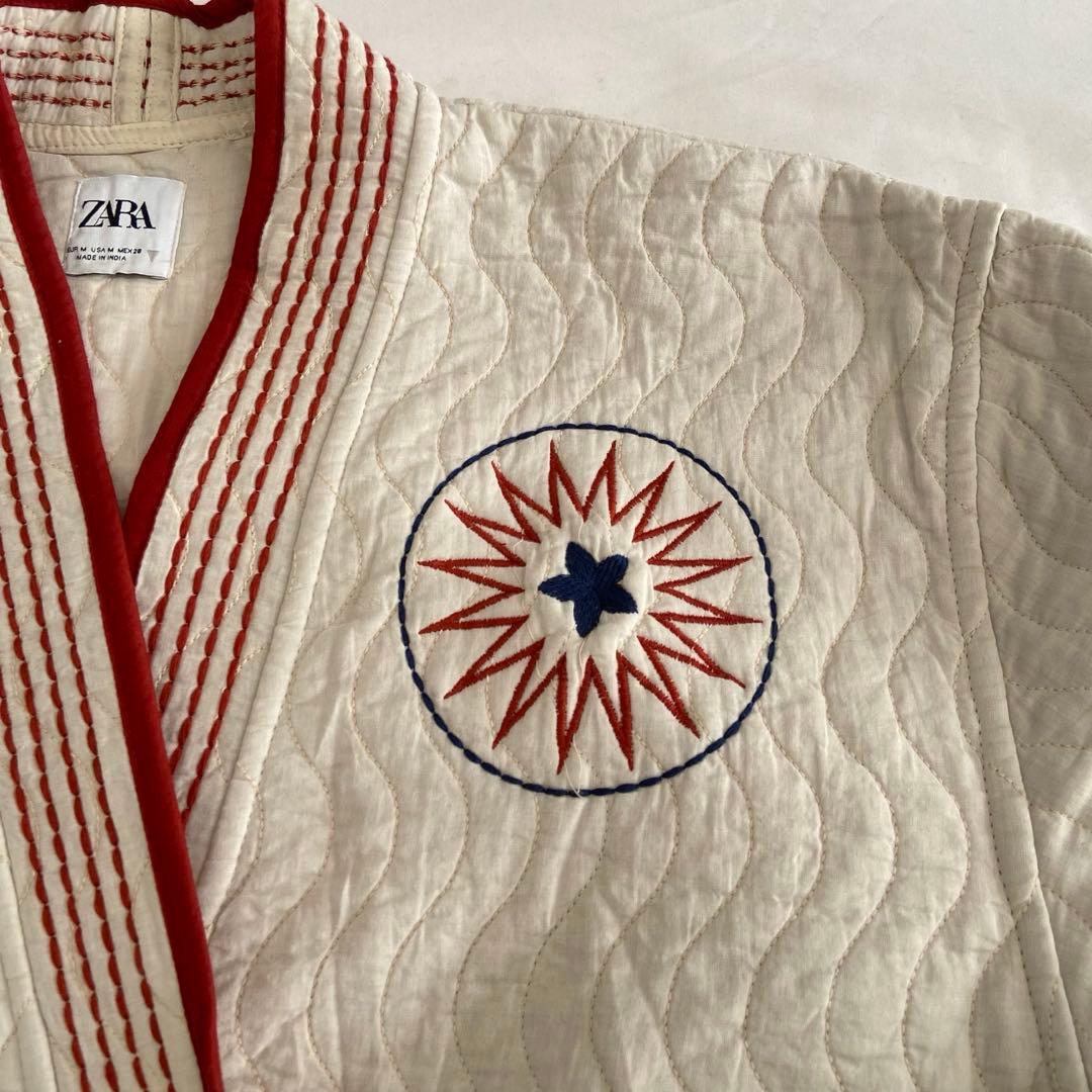 完売品✨ZARA ザラ 刺繍 フォークロア キルティング ジャケット 羽織り