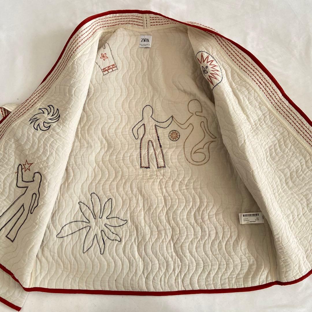 完売品✨ZARA ザラ 刺繍 フォークロア キルティング ジャケット 羽織り