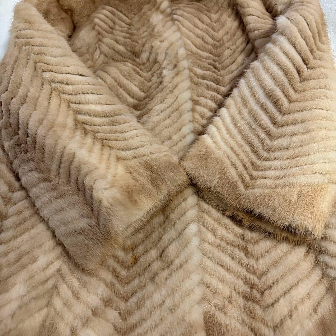 金サガ サガミンク ミンクコート ファーコート 毛皮 リアルファー ホワイト