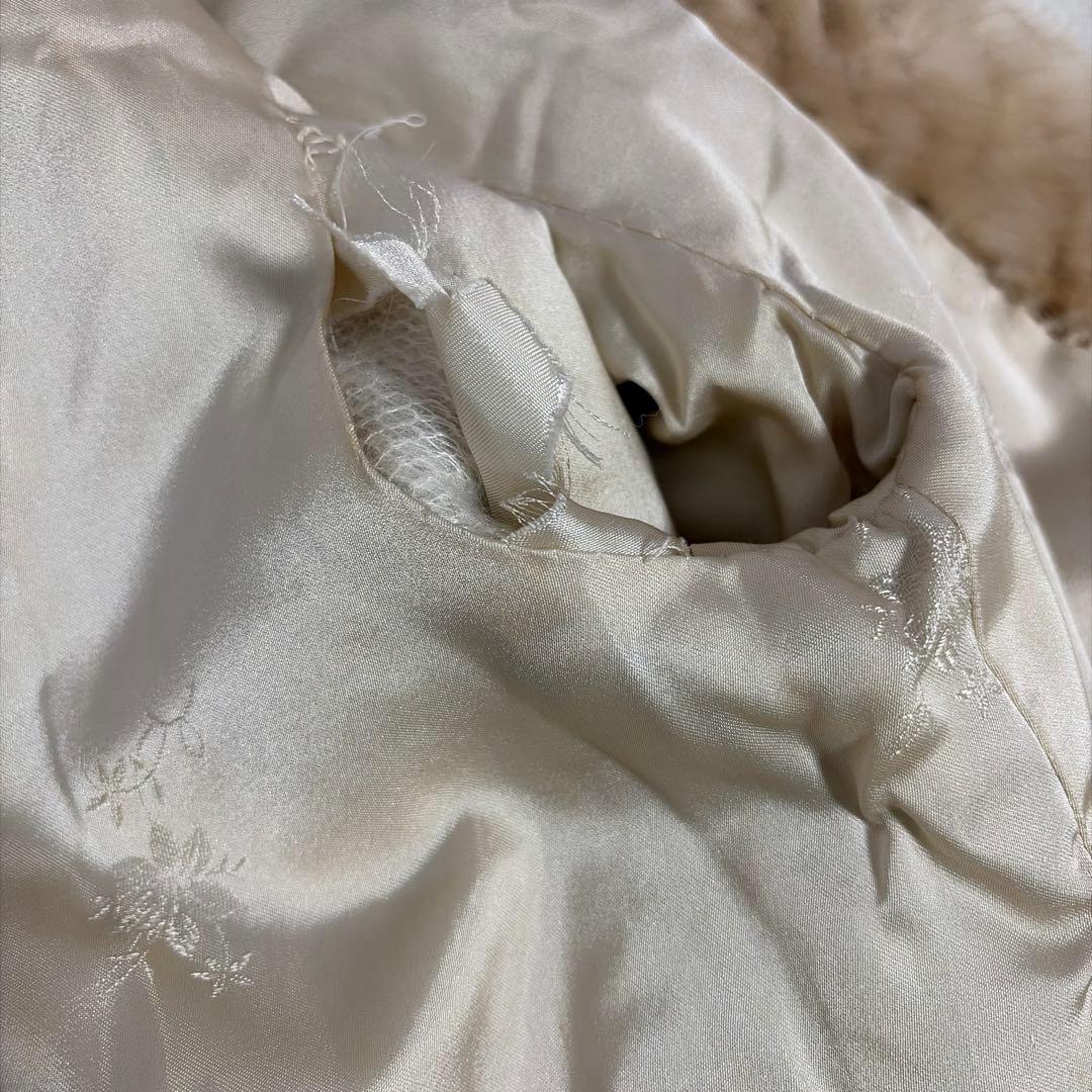 金サガ サガミンク ミンクコート ファーコート 毛皮 リアルファー ホワイト