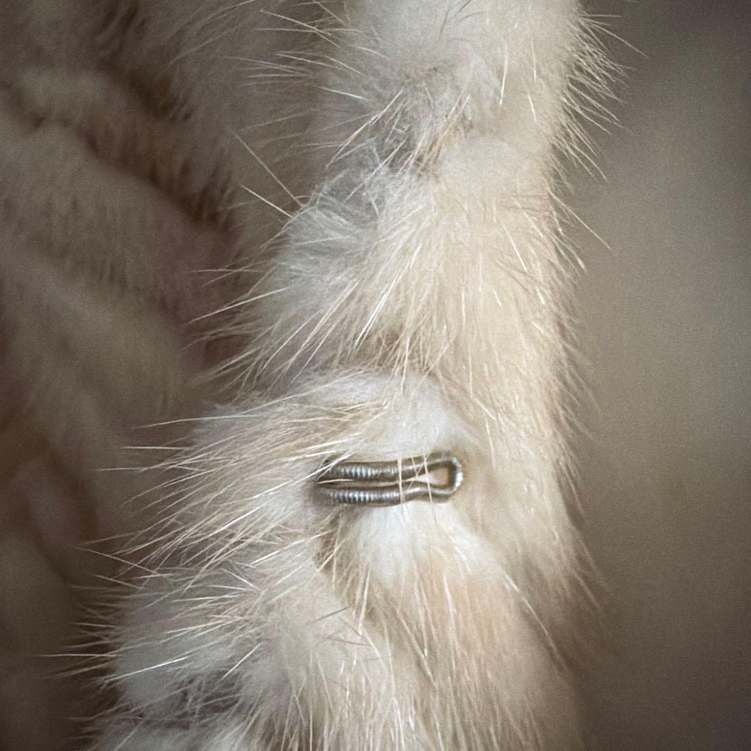 金サガ サガミンク ミンクコート ファーコート 毛皮 リアルファー ホワイト