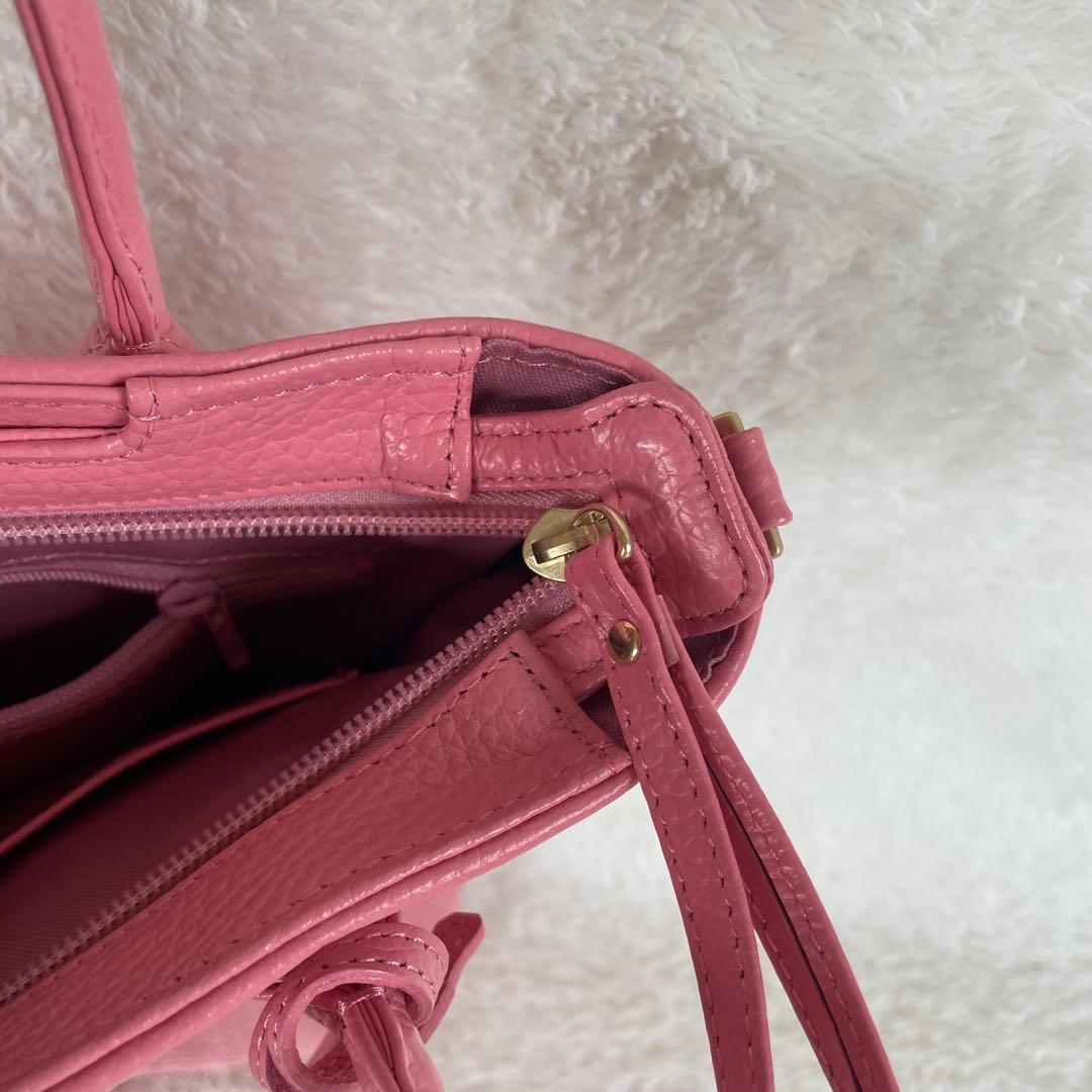 FEILER フェイラー ユニカラー トートバッグ ショルダーバック ピンク