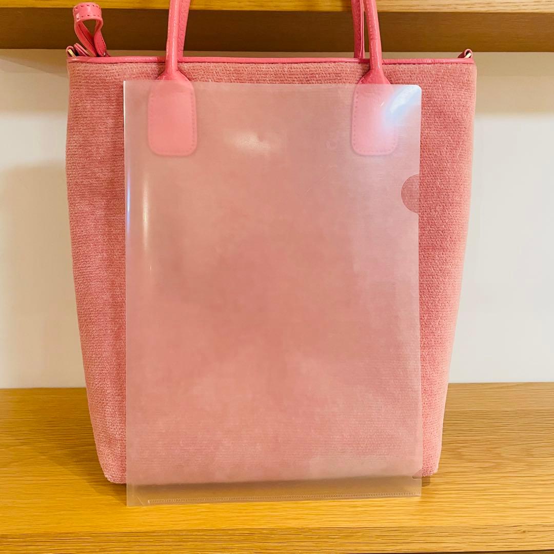 FEILER フェイラー ユニカラー トートバッグ ショルダーバック ピンク