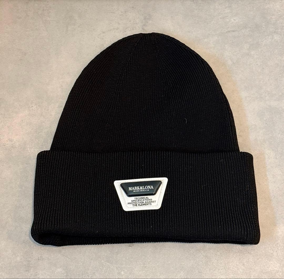 美品 ★ MARK&LONA ビーニー ニット帽 ブラック マーク&ロナ 正規品