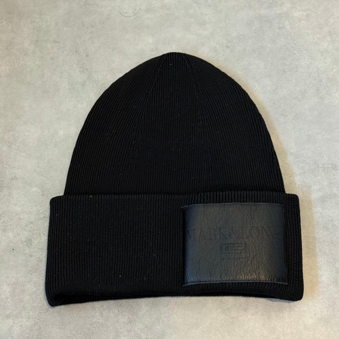 美品 ★ MARK&LONA ビーニー ニット帽 ブラック マーク&ロナ 正規品