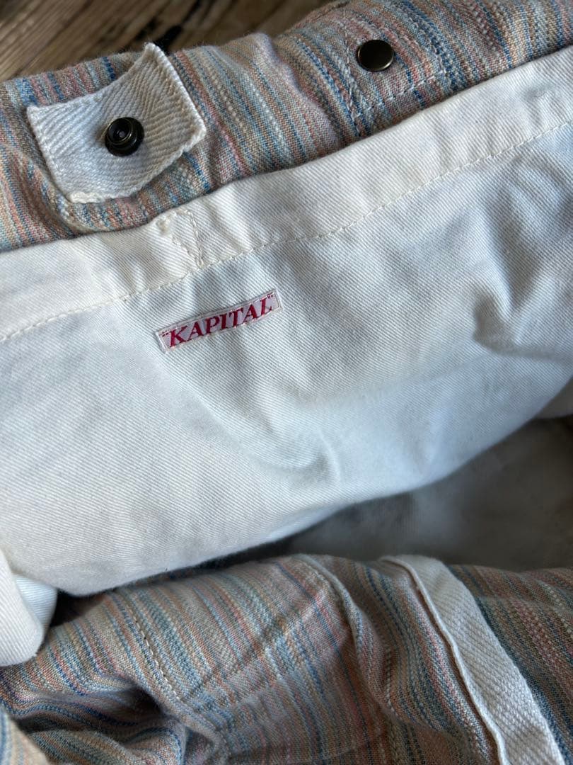 kapital/トートバッグ/キャピタル/ストライプトートバッグ/ビックトート