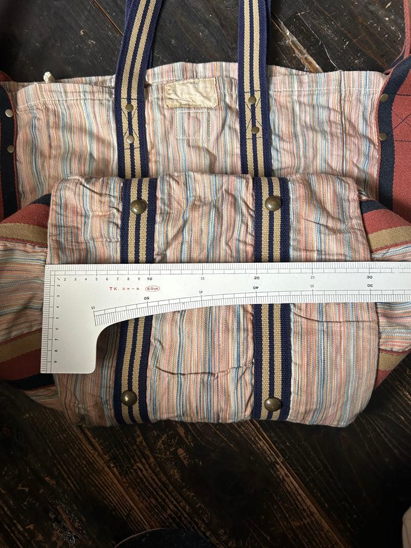 kapital/トートバッグ/キャピタル/ストライプトートバッグ/ビックトート