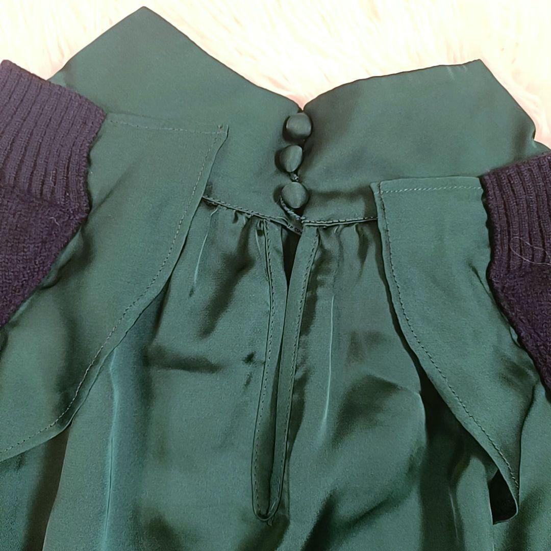 sacai サカイ ロングワンピース ニットワンピース ネイビー 2019AW