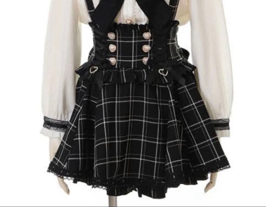 LIZLISA レースアップサスペンダー付スカパン リズリサ