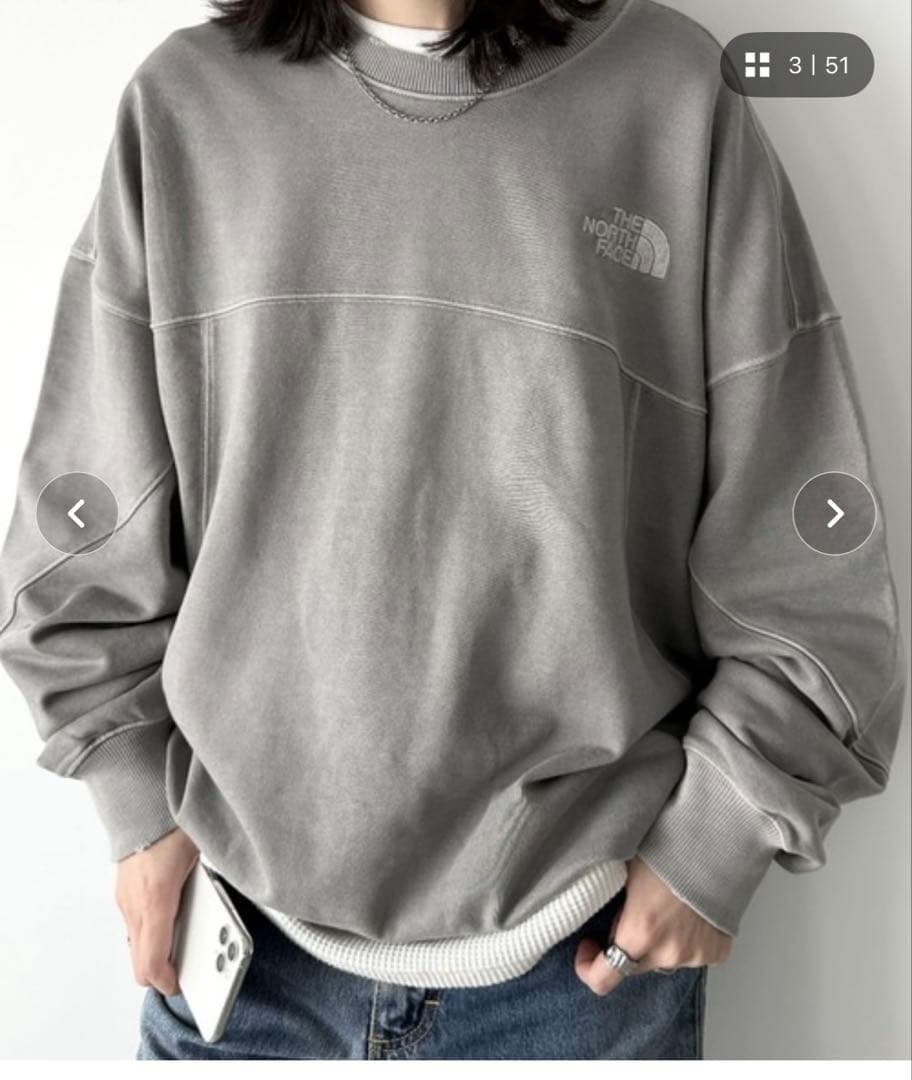 THE NORTH FACE ヴィンテージ オーバースウェット男女兼用M グレー
