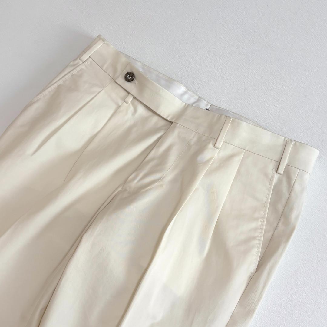 別注 ベルウィッチ スラックス dandisetan イタリア L オフホワイト