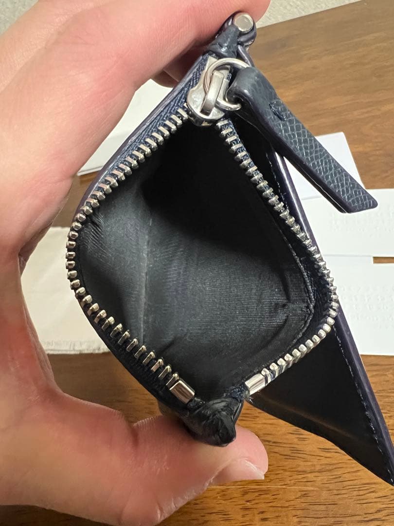 マルジェラ マネークリップ グレインレザー 希少ダークネイビー 22AW