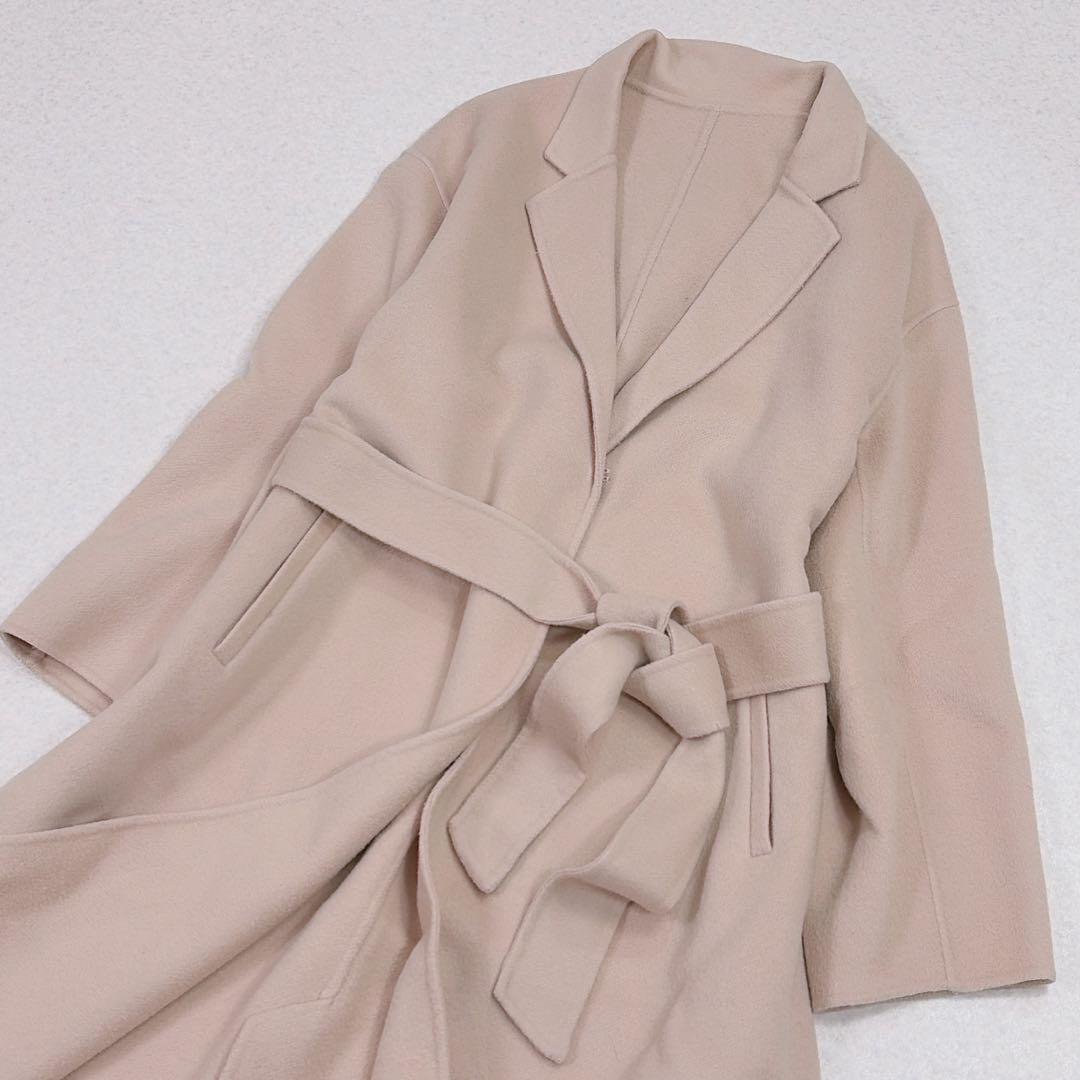 シップス MANTECO リバーコート ロング 36 ゆったり　ピンク