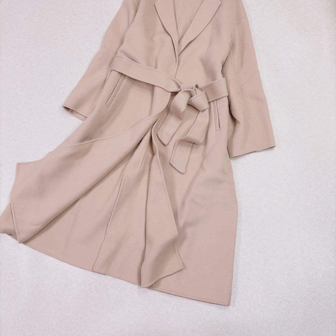 シップス MANTECO リバーコート ロング 36 ゆったり　ピンク