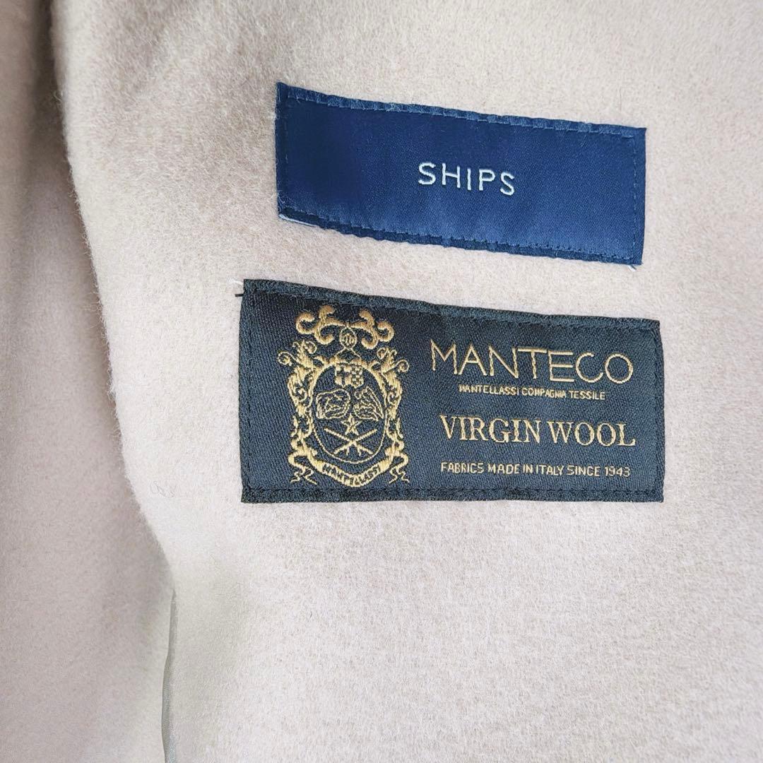 シップス MANTECO リバーコート ロング 36 ゆったり　ピンク