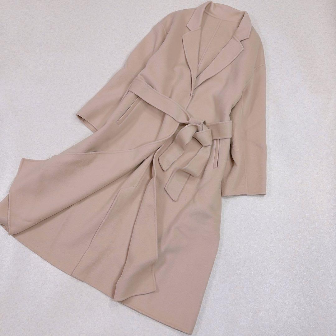 シップス MANTECO リバーコート ロング 36 ゆったり　ピンク