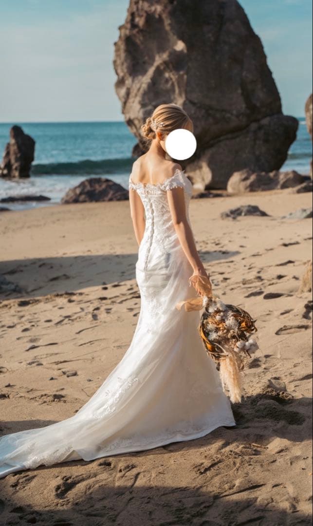 ウェディングドレス S マーメイド オフショルダー