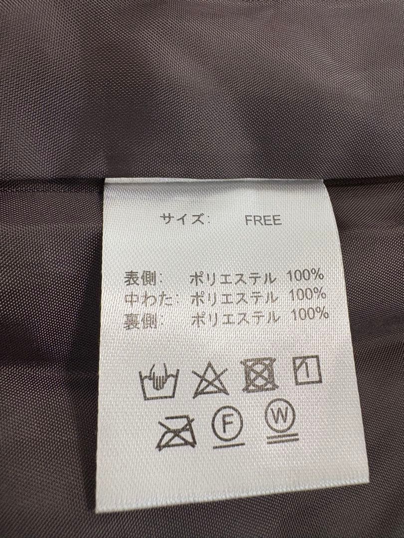 OUR ダークブラウン キルティングノースリーブジャケット