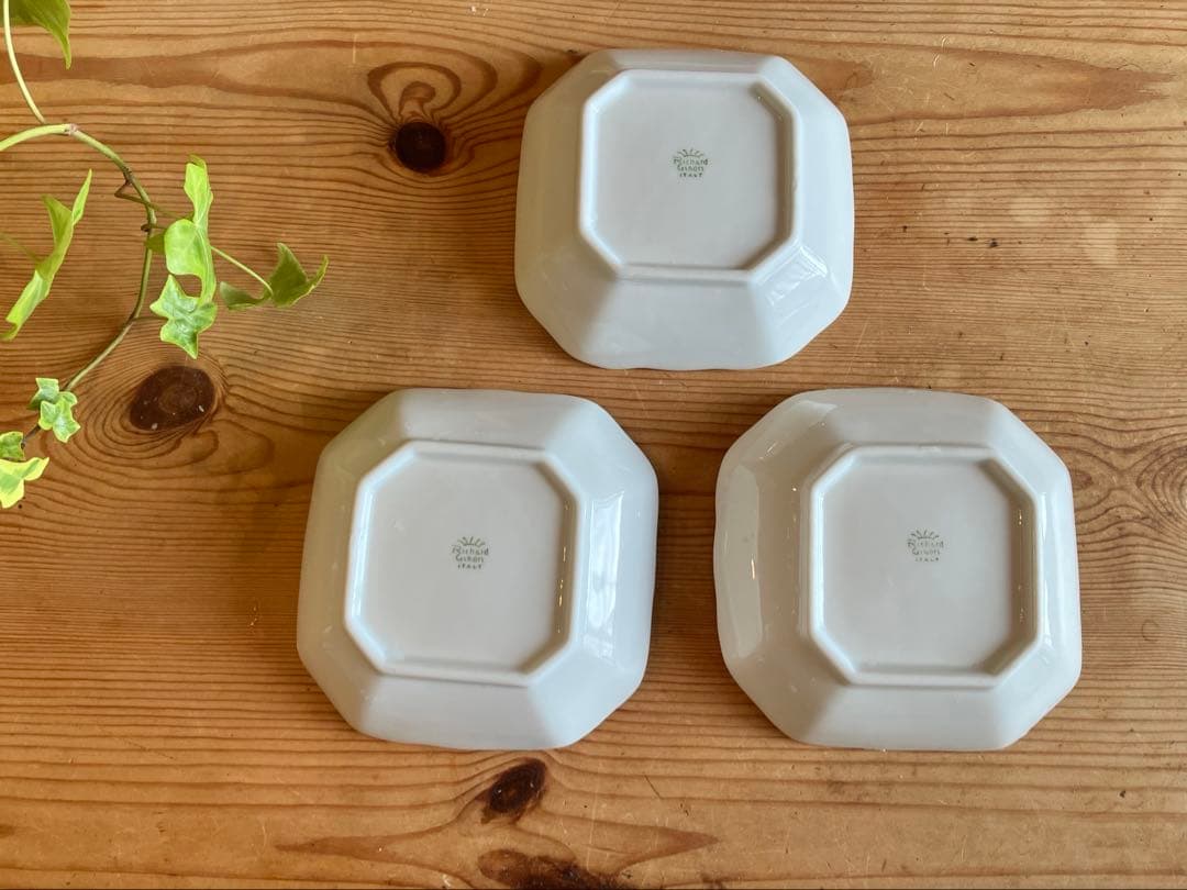ジノリ　ベッキオホワイト　11.5スクエアディッシュ×3