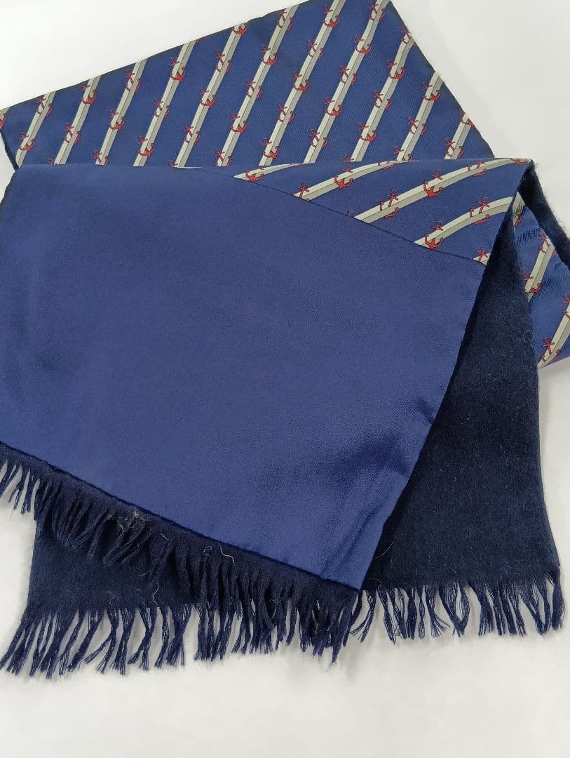 248 HERMES エルメス ストール マフラー 碇模様