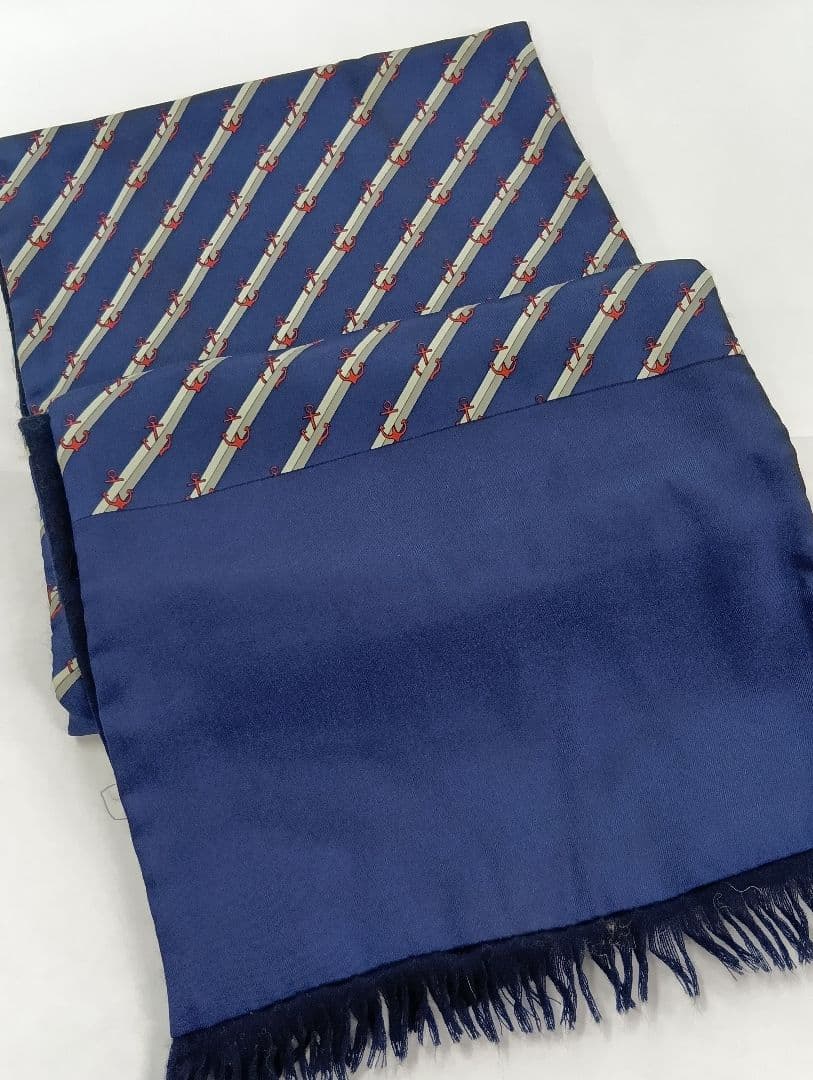 248 HERMES エルメス ストール マフラー 碇模様