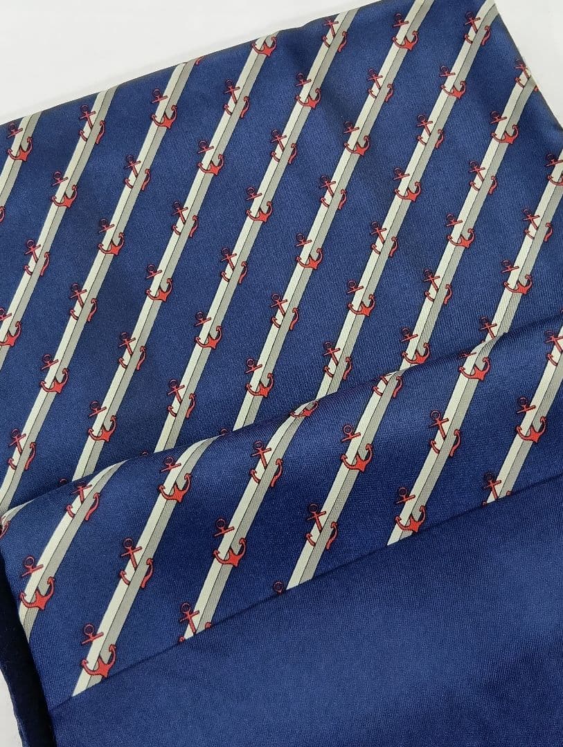 248 HERMES エルメス ストール マフラー 碇模様