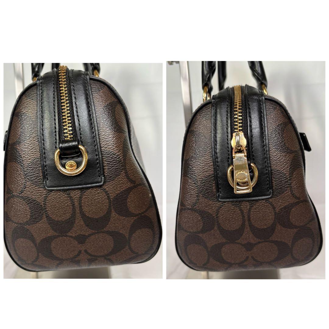 さとのりコーチ ミニボストン ショルダーバッグ 2way シグネチャー