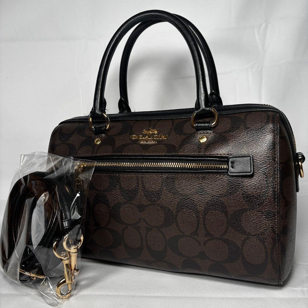 さとのりコーチ ミニボストン ショルダーバッグ 2way シグネチャー