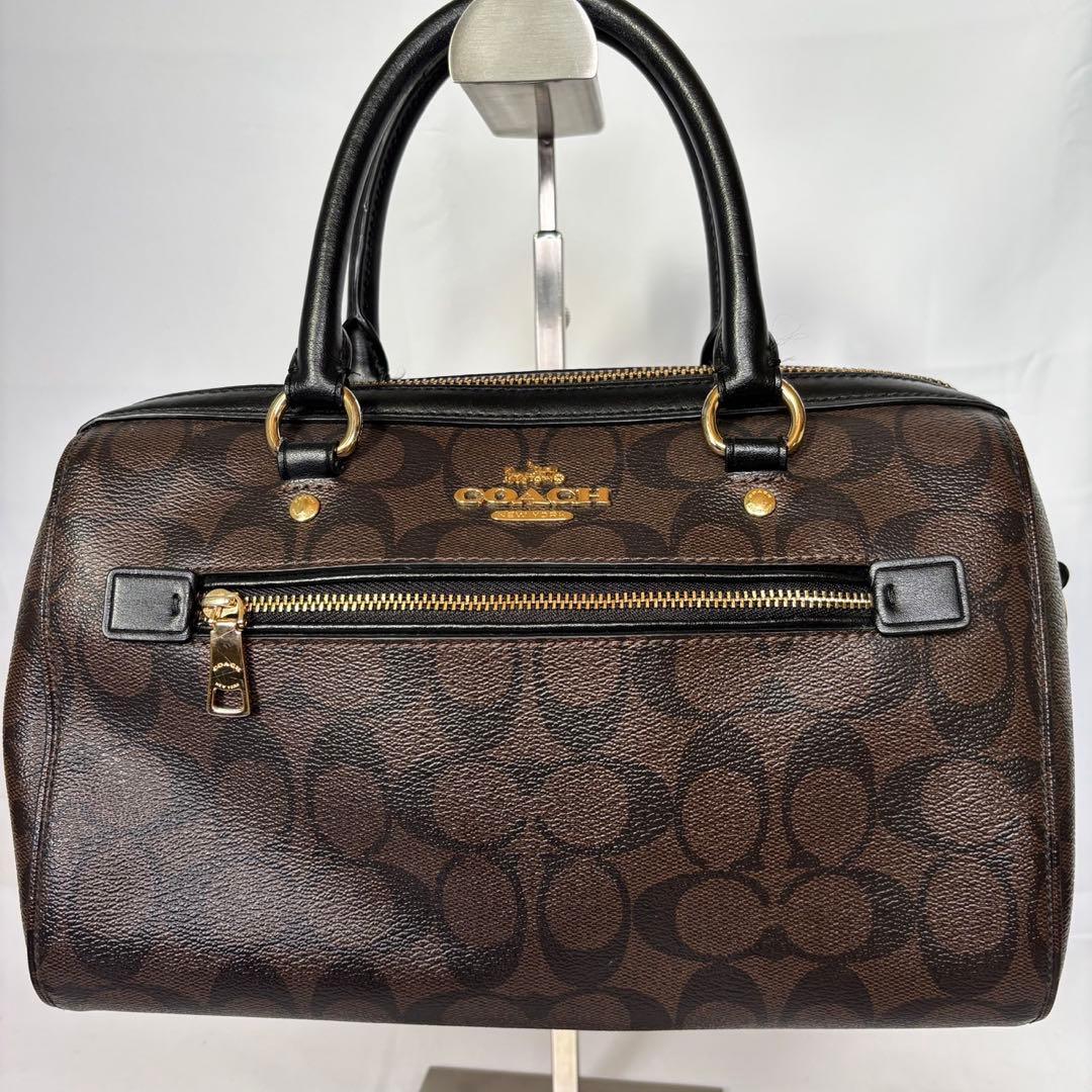 さとのりコーチ ミニボストン ショルダーバッグ 2way シグネチャー