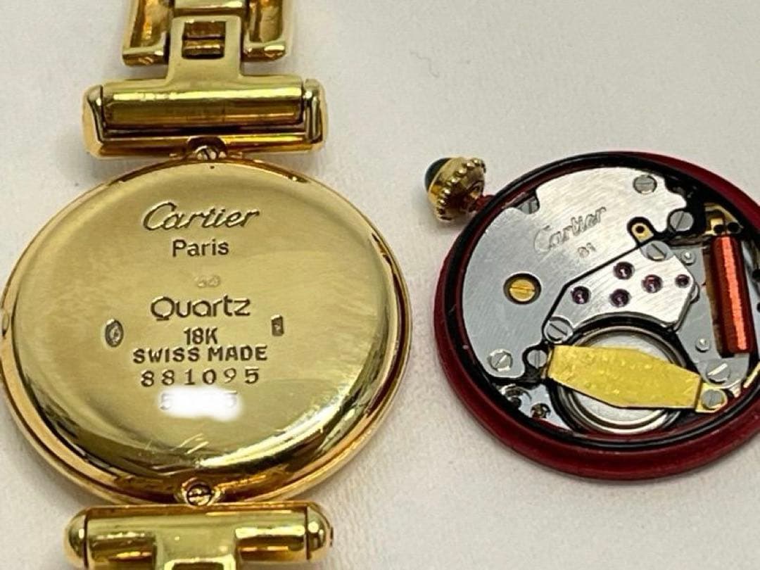 カルティエ コリゼ 881095 クォーツ Cal.81　ムーブメントと文字盤