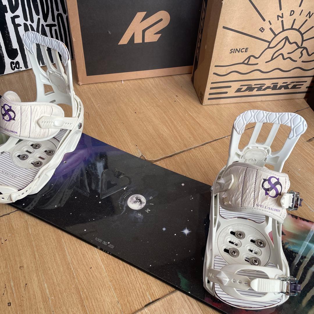 SIMS×SALOMON　サロモンバインディング付　希少138スノーボードセット