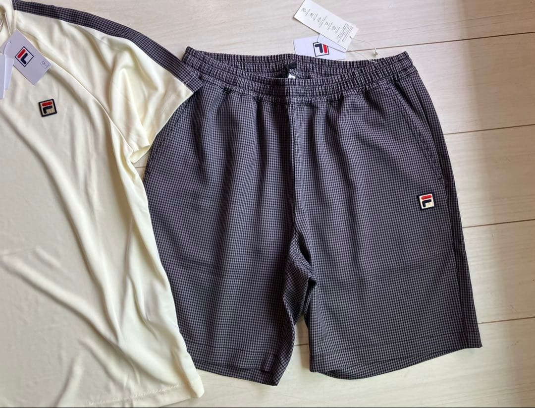 FILAフィラ メンズL 2024年秋冬モデルガンクラブチェック上下セットアップ