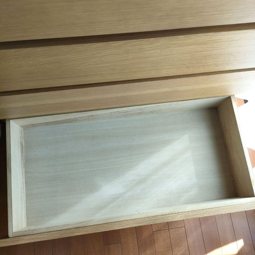 無印良品 オーク材 チェスト6段 ワイド 脚付き【ジャンク】
