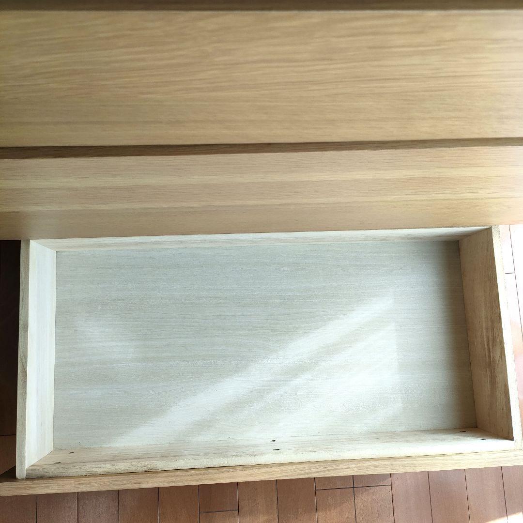 無印良品 オーク材 チェスト6段 ワイド 脚付き【ジャンク】