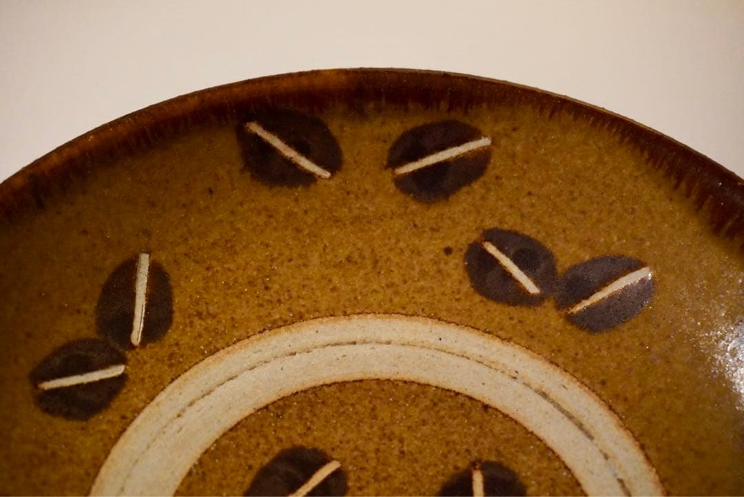 工房十鶴コーヒー豆柄大皿