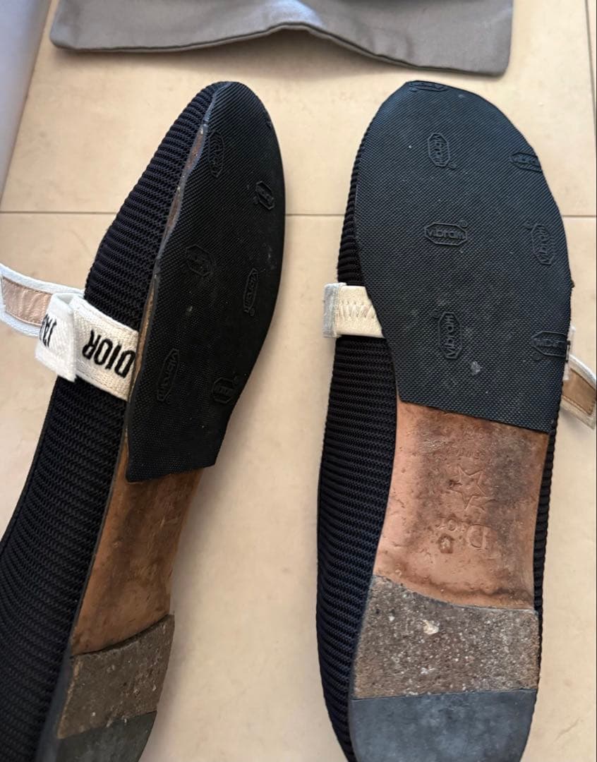 【訳あり】 DIOR ／J´A DIOR バレエフラットシューズ　37ハーフ