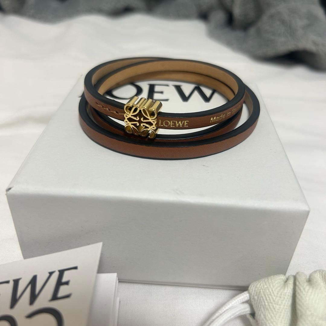 LOEWE バングル 3本セット ブラウン