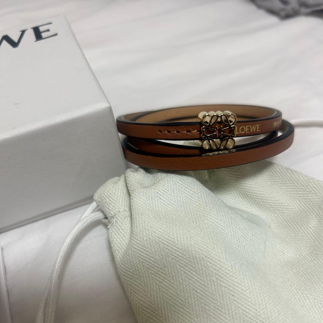 LOEWE バングル 3本セット ブラウン