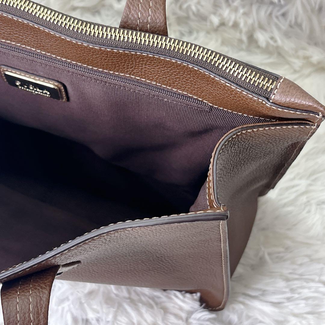 未使用級　FURLA ブラウン ビジネスバッグ　A4 トートバッグ