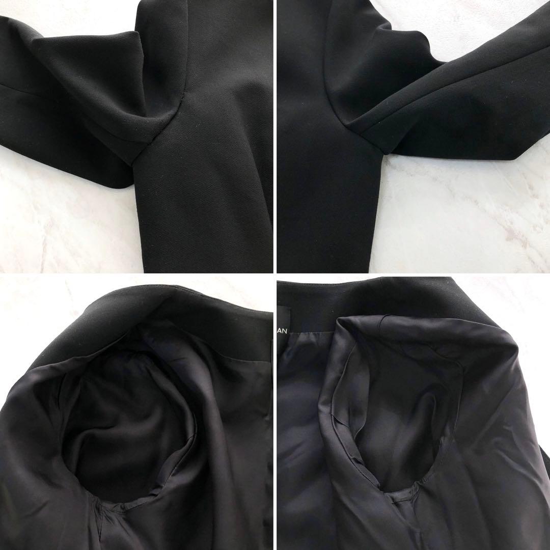 ✨美品✨ヨーコチャン パールジャケット ノーカラー Lサイズ ブラック