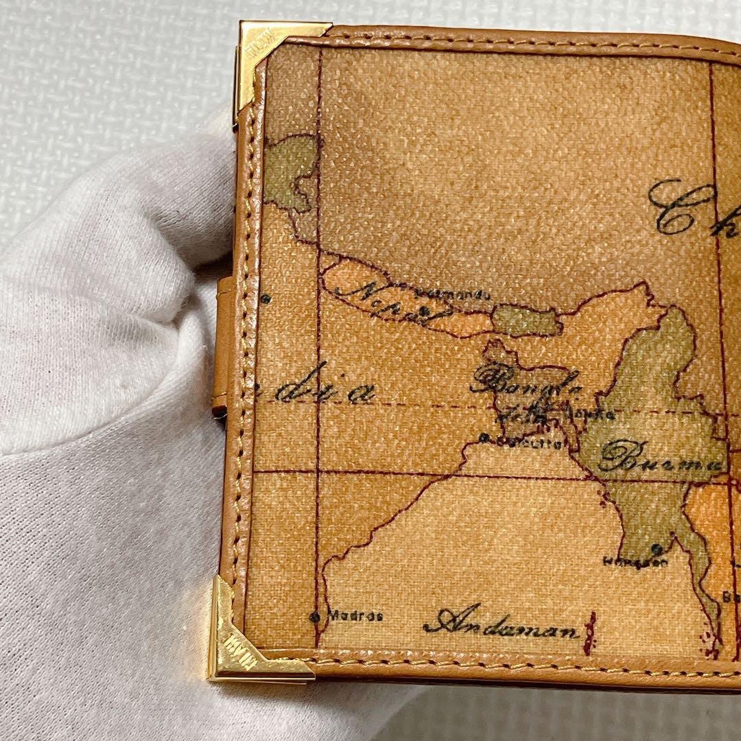 未使用PRIMA CLASSE プリマクラッセ 二つ折り財布　世界地図　クリップ