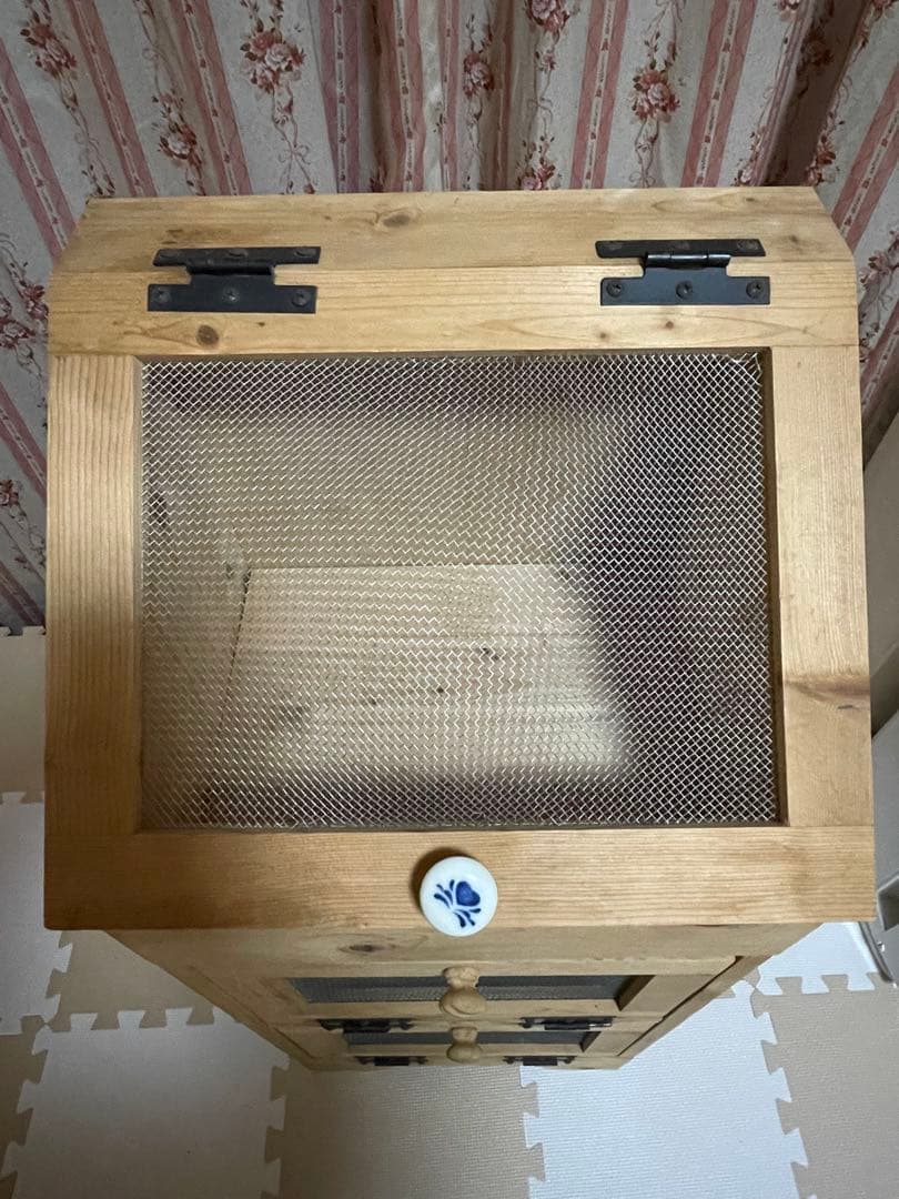 野菜ストッカー　野菜収納　野菜保存　カントリー　パイン材