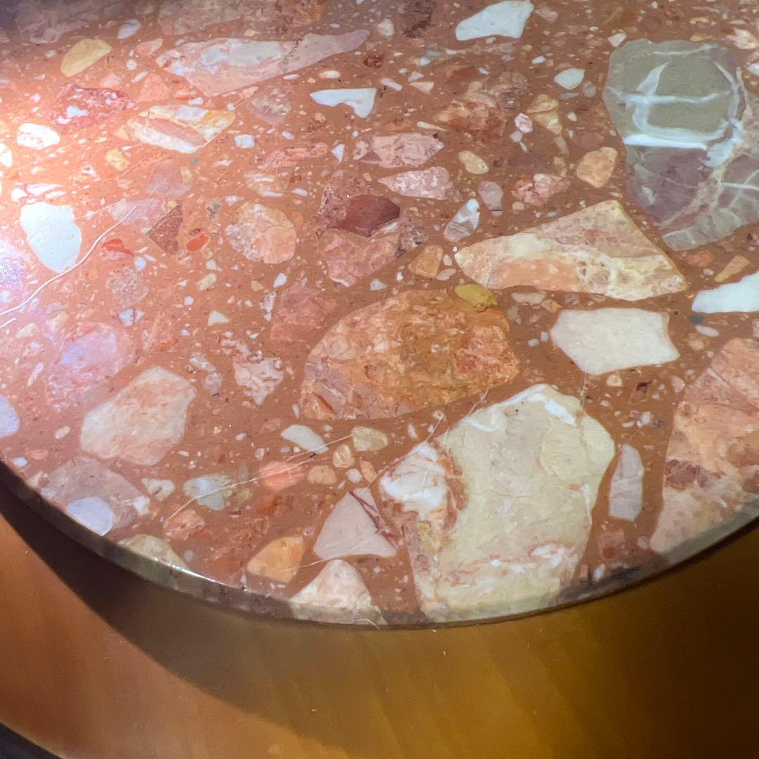 ブラウン木製サイドテーブル