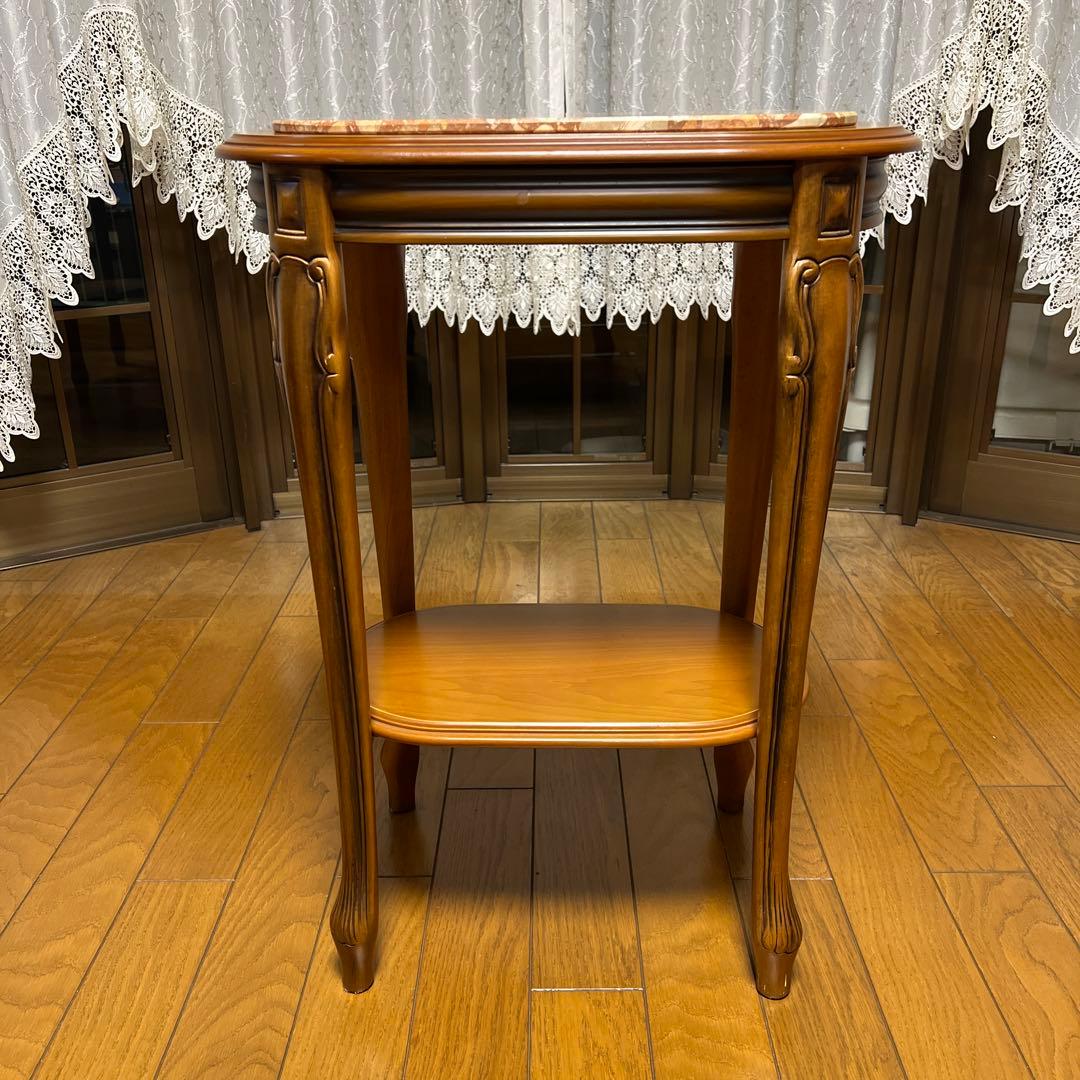 ブラウン木製サイドテーブル